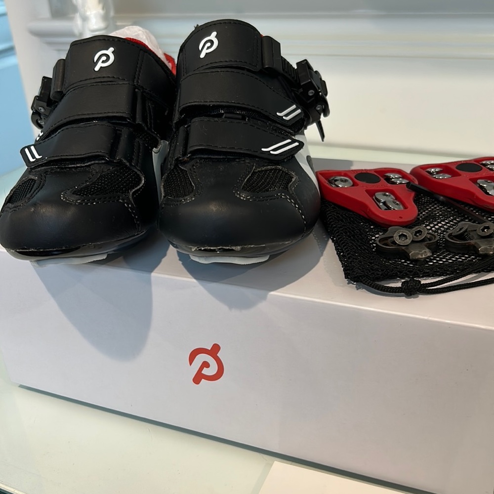 Peloton womans cycling shoes size 38  two different pedal cleats .
